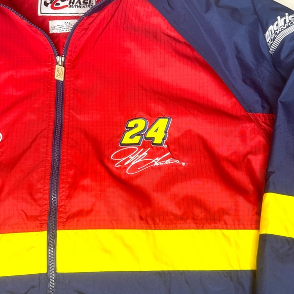 Chase Authentics Jeff Gordon Full Zip Windbreaker Jacket Mens Size XXL 2XL - Picture 2 of 9